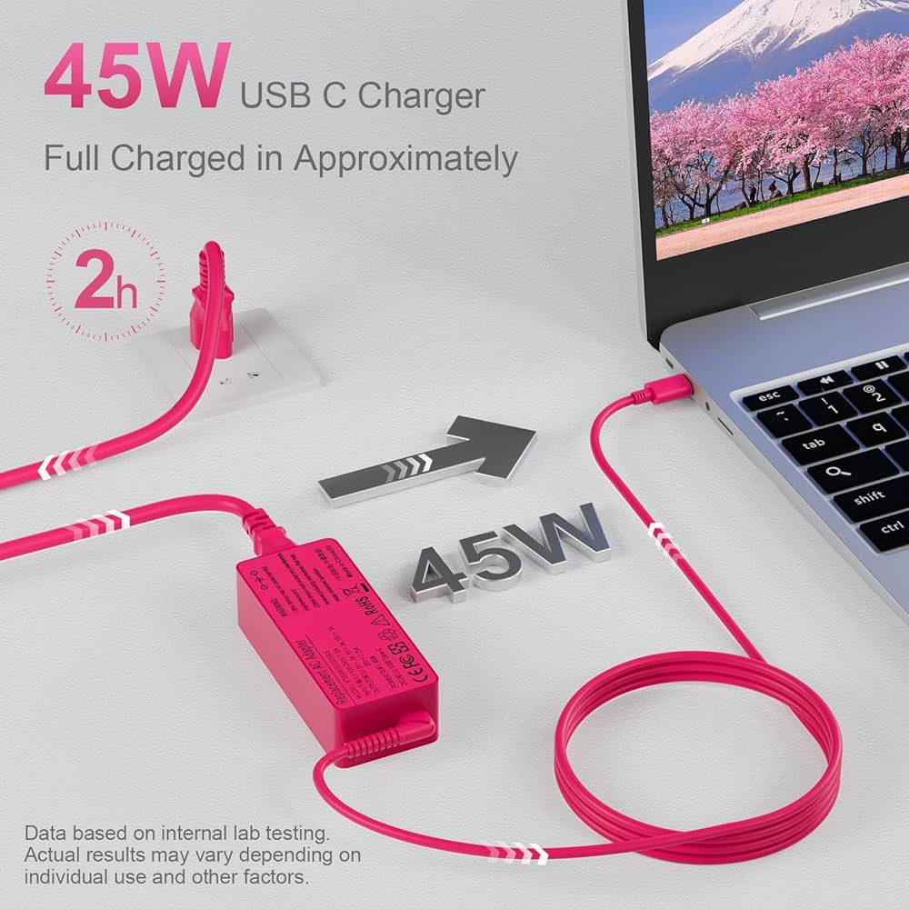 その他 backup charger Amazon.com: 45W USB Type C Chromebook Charger for HP